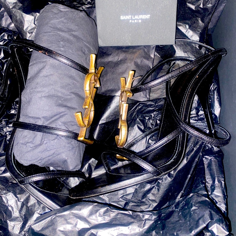 Saint Laurent sandals 38 box and authenticity card